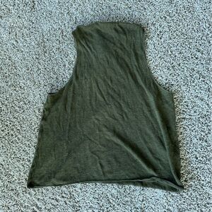 Massimo Dutti Olive Green Tank Top